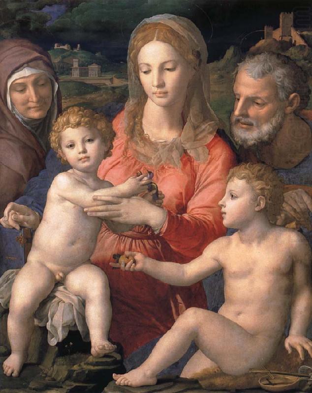 Agnolo Bronzino Holy Family with St  Anne and the infant china oil painting image